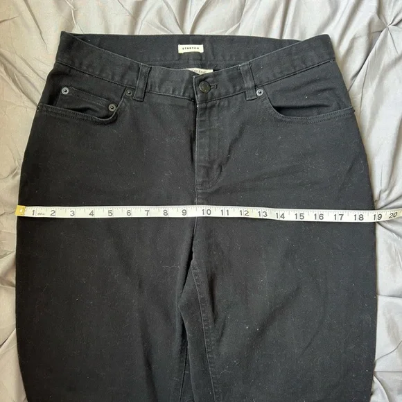 Jones New York Black Straight Leg Denim with Modern Distressing - Picture 8 of 9